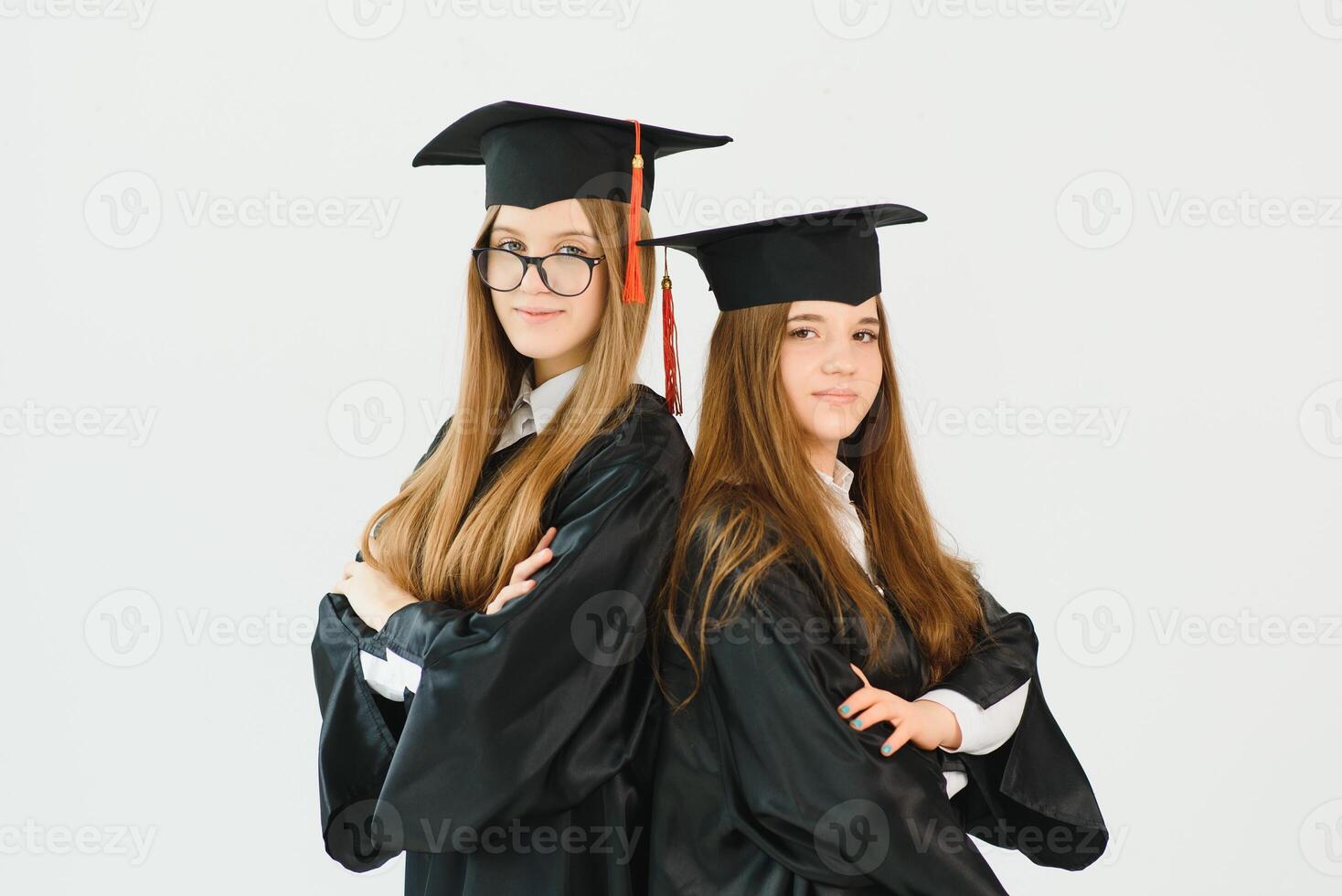 group of female students graduating photo