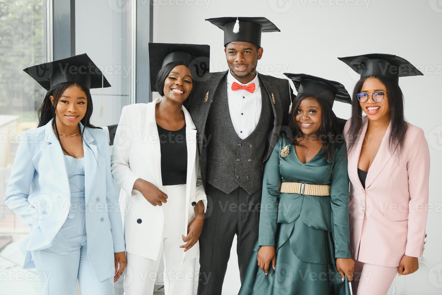 group of multicultural university graduates. photo