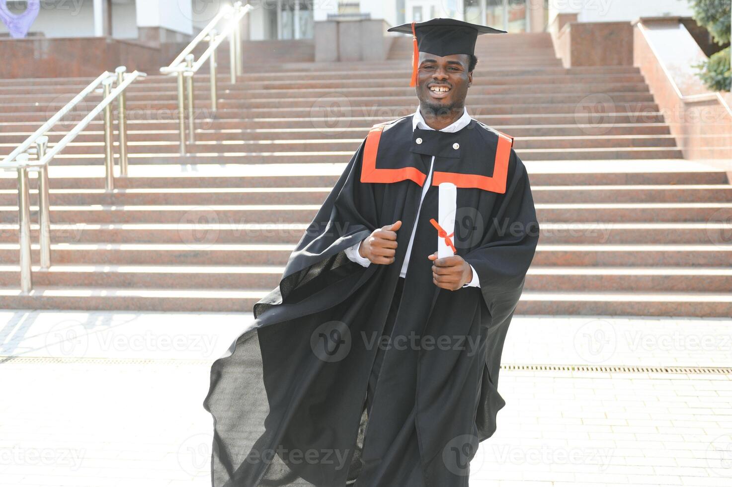 Young African American Teen Graduating photo