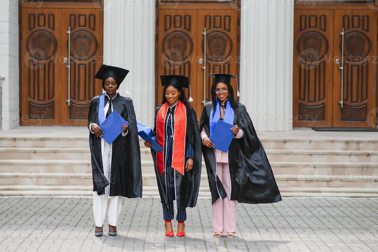 group of multicultural university graduates. photo