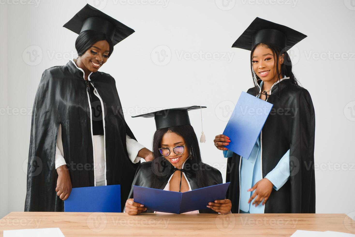 group of multicultural university graduates. photo