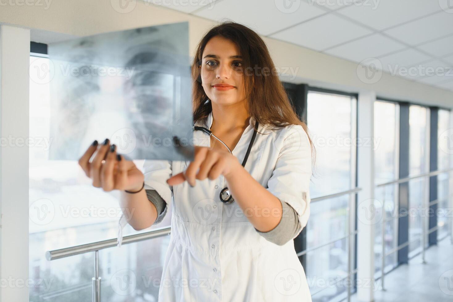 portrait of indian female doctor photo