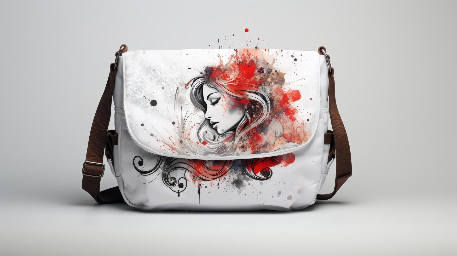 Nomad Messenger Bag on a white background photo