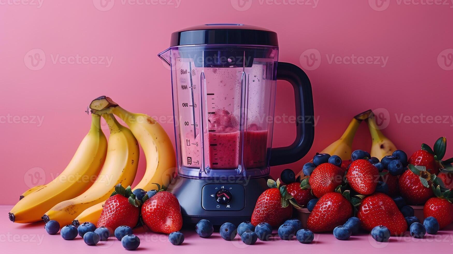 Blender With Fresh Fruits Ready to Make a Smoothie photo