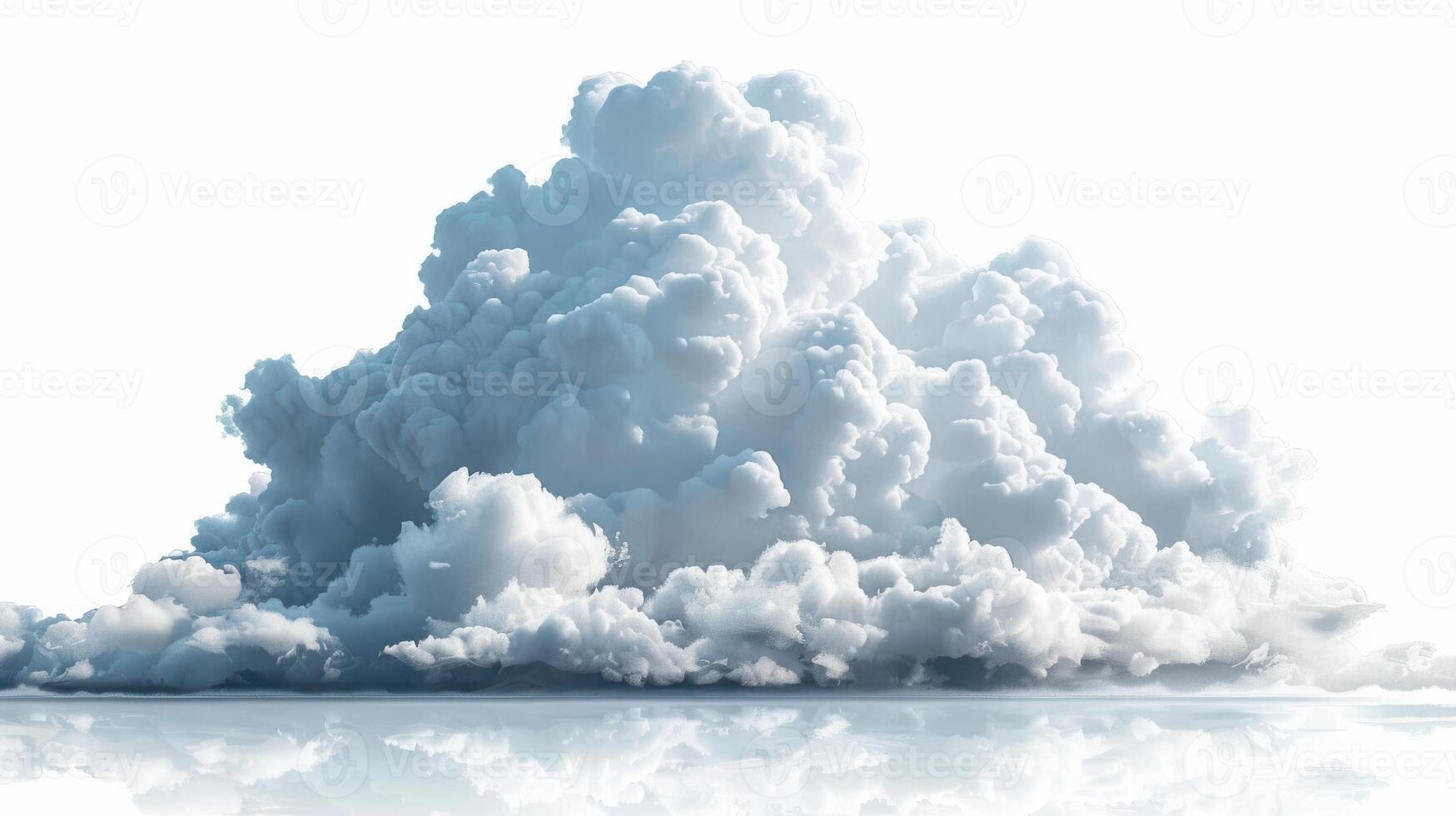 Fluffy White Clouds Forming an Impressive Formation Against a Bright Sky. photo
