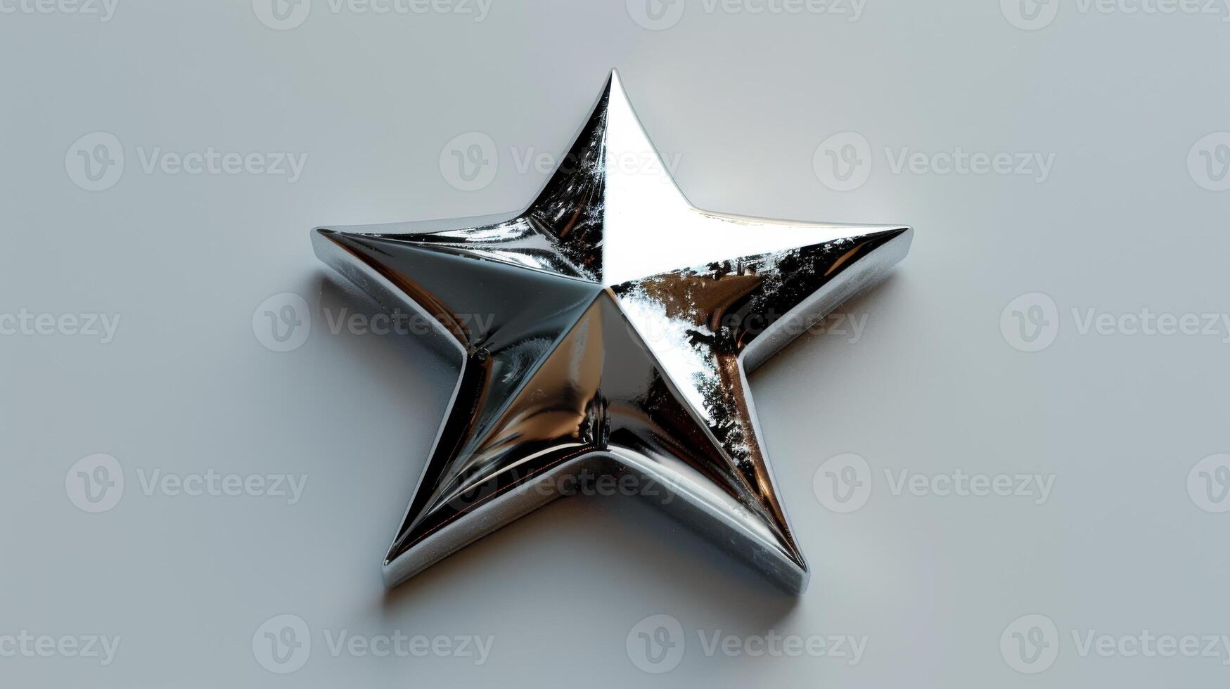 Shiny Five-Pointed Star Decoration Reflecting Light in a Bright Environment During Daytime. photo