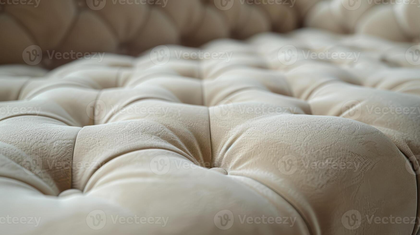 Luxurious Cream Velvet Upholstery Close-Up Highlighting Soft Texture and Elegant Design in a Sunlit Room. photo