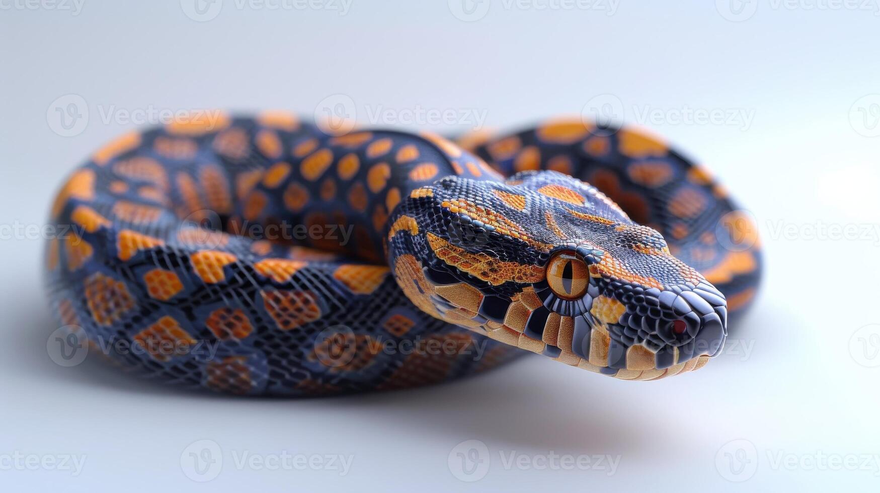 Colorful Python Snake Coiled on White Surface During Daylight Hours in ...