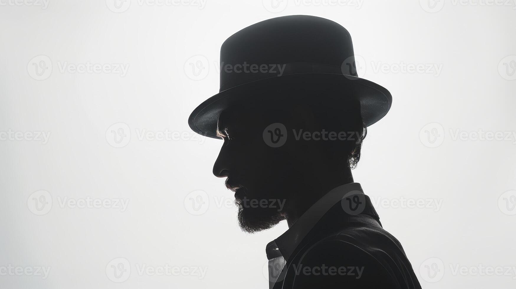 Mysterious Man in a Hat Against a Bright Background During Midday photo