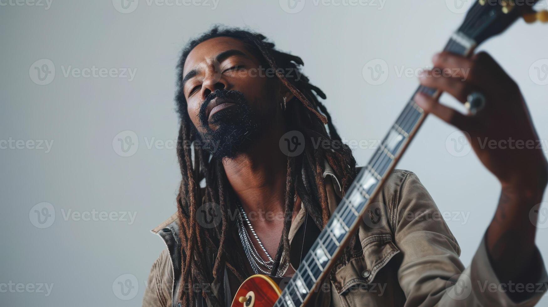 Captivating Guitar Performance by Talented Musician in an Intimate Indoor Setting photo
