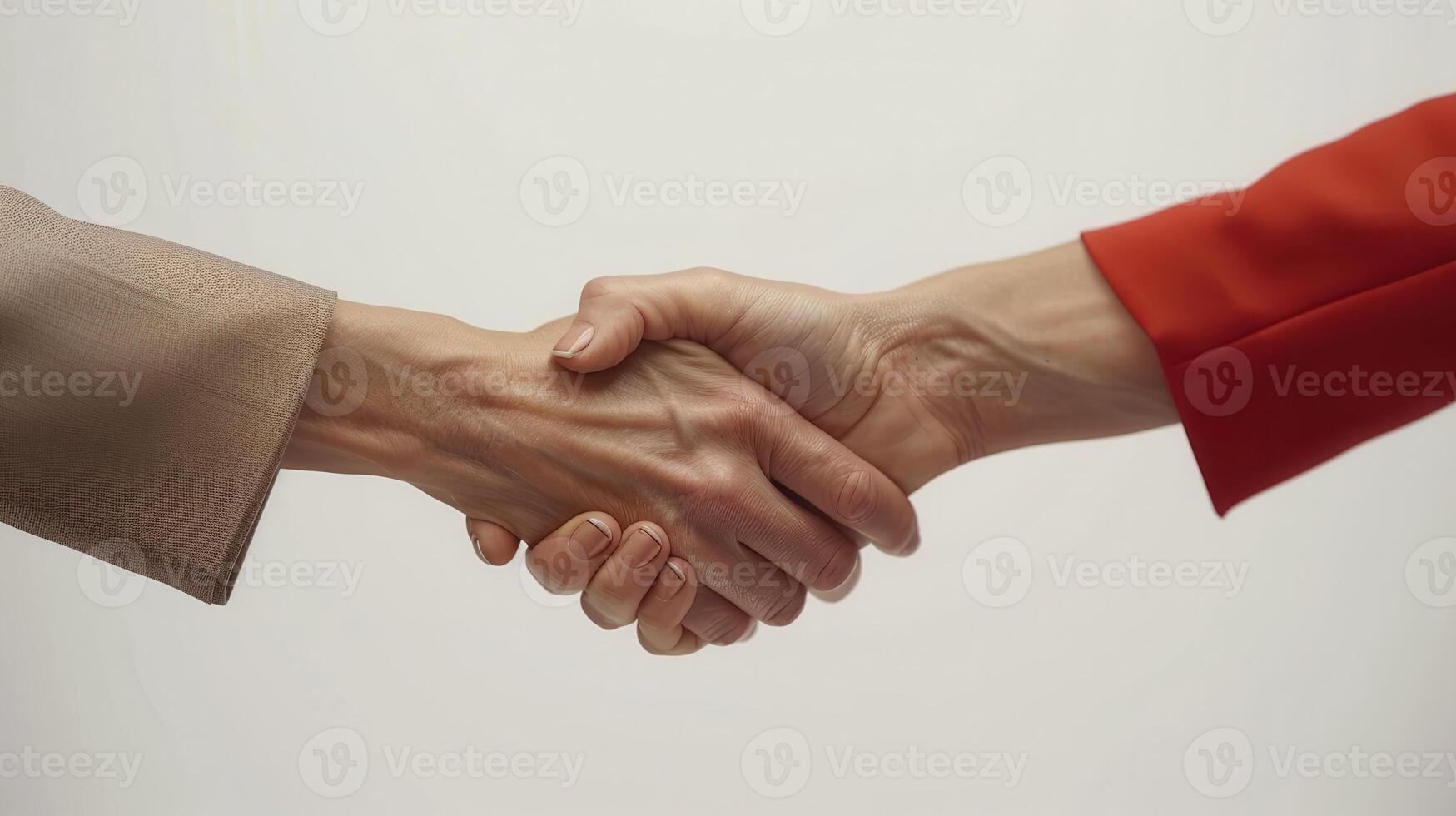 Meaningful Handshake Between Two Individuals Signifying Mutual Agreement and Collaboration photo