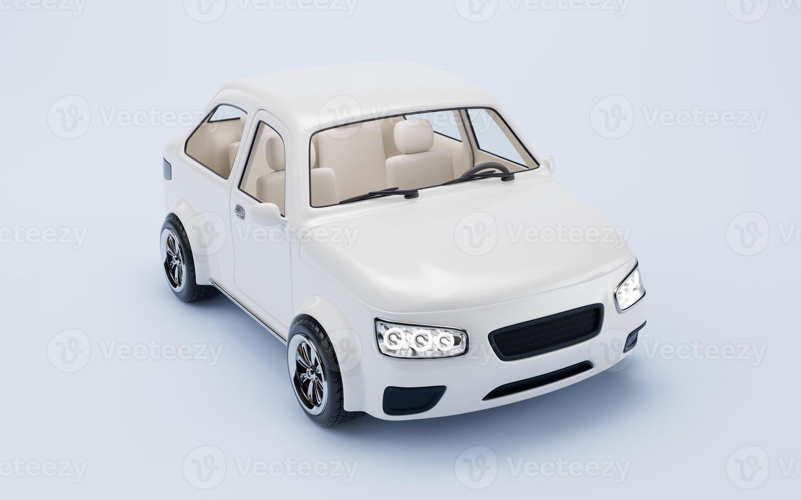Realistic 3D style automobile car, 3d rendering. photo