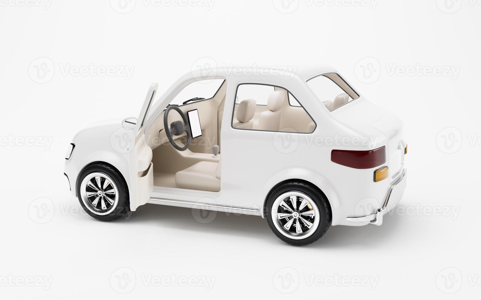 Realistic 3D style automobile car, 3d rendering. photo