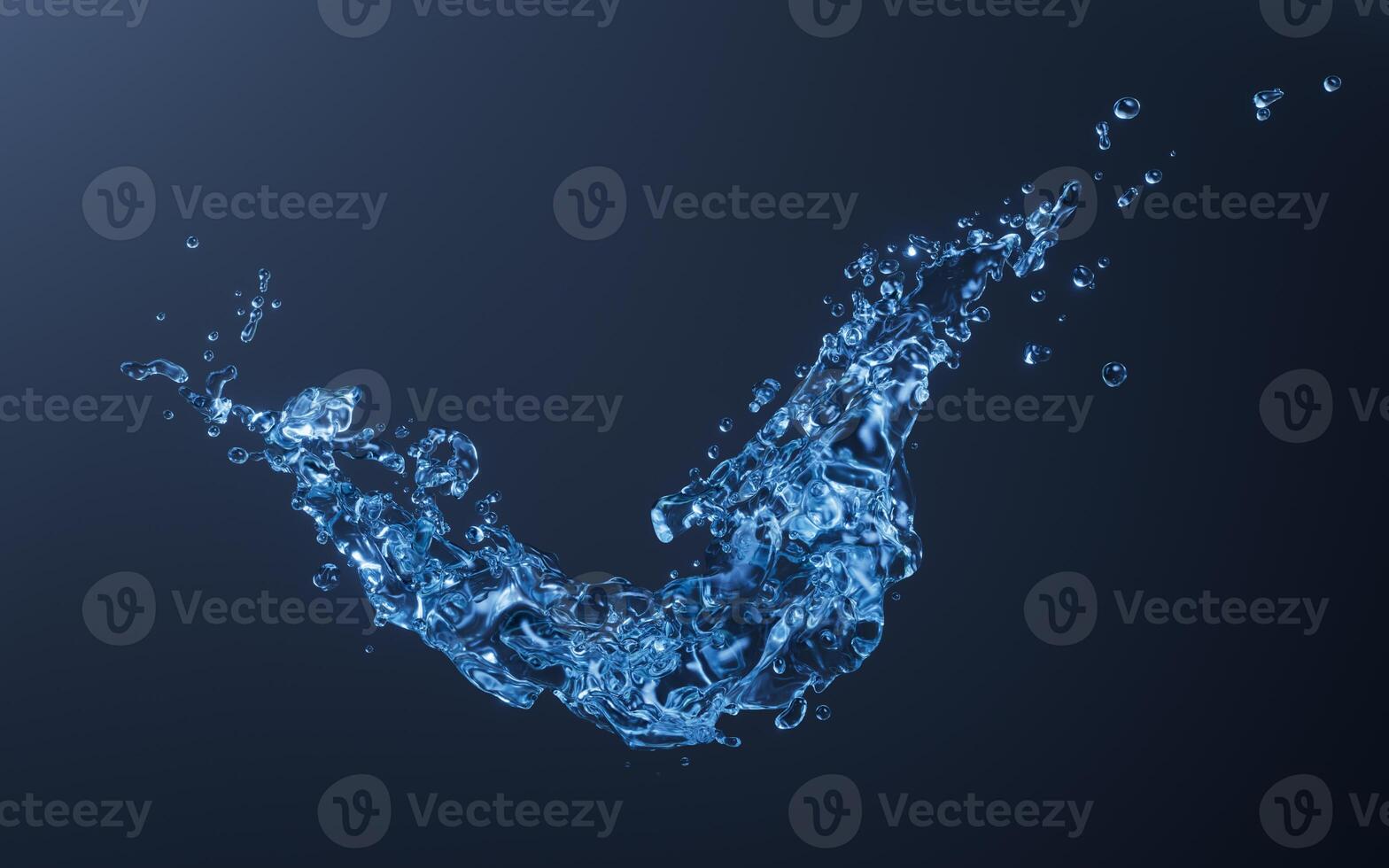 Flowing water liquid background, 3d rendering. photo