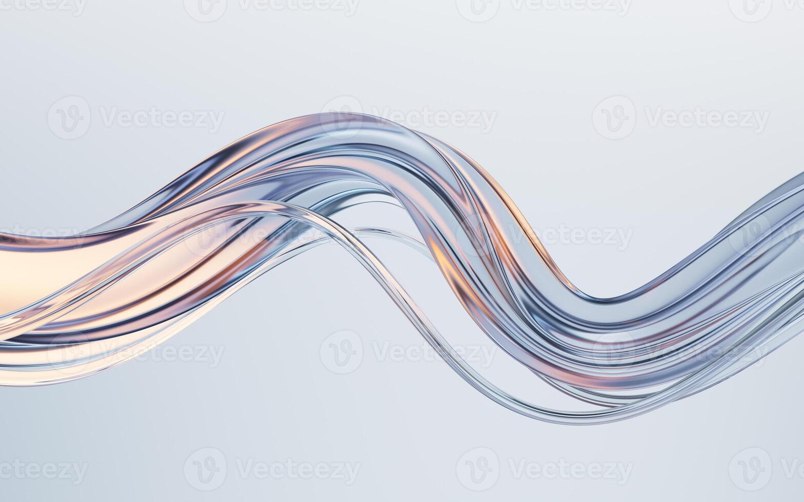 Flowing curve lines background, 3d rendering. photo