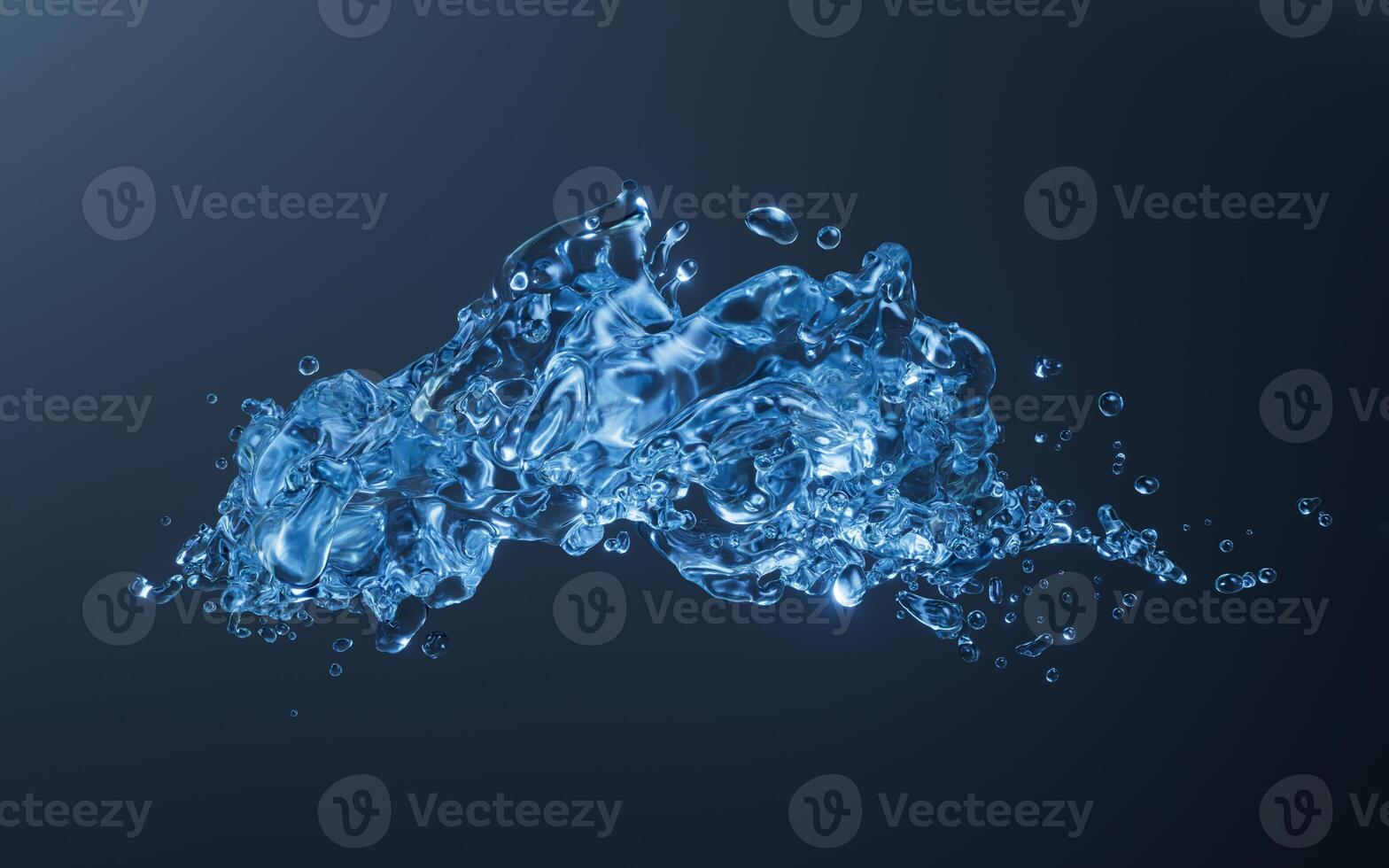 Flowing water liquid background, 3d rendering. photo