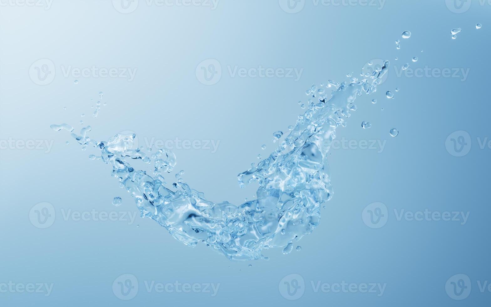 Flowing water liquid background, 3d rendering. photo