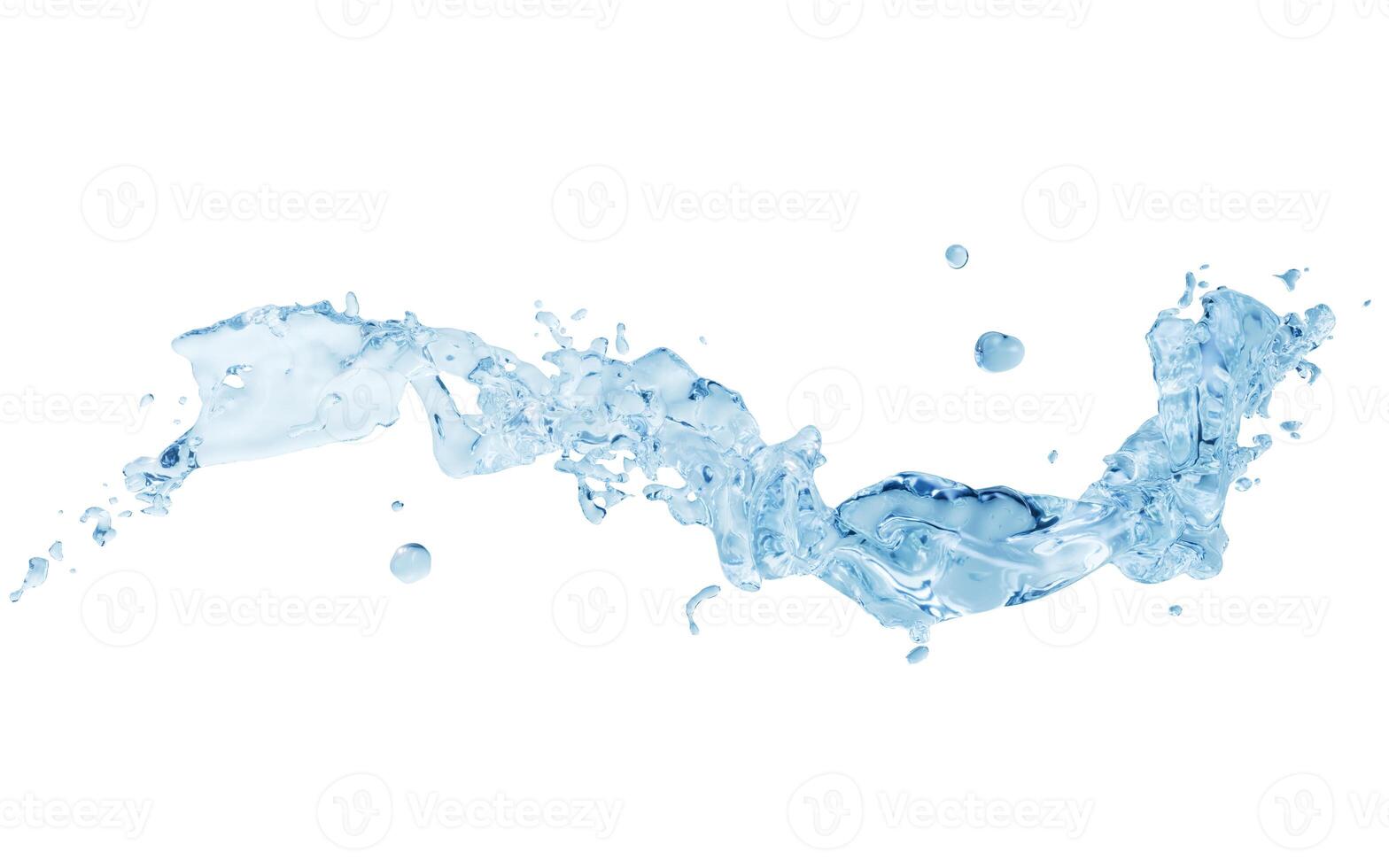 Flowing water liquid background, 3d rendering. photo