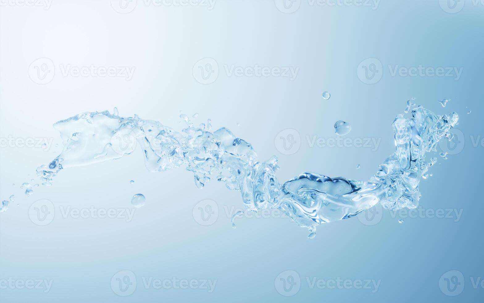 Flowing water liquid background, 3d rendering. photo
