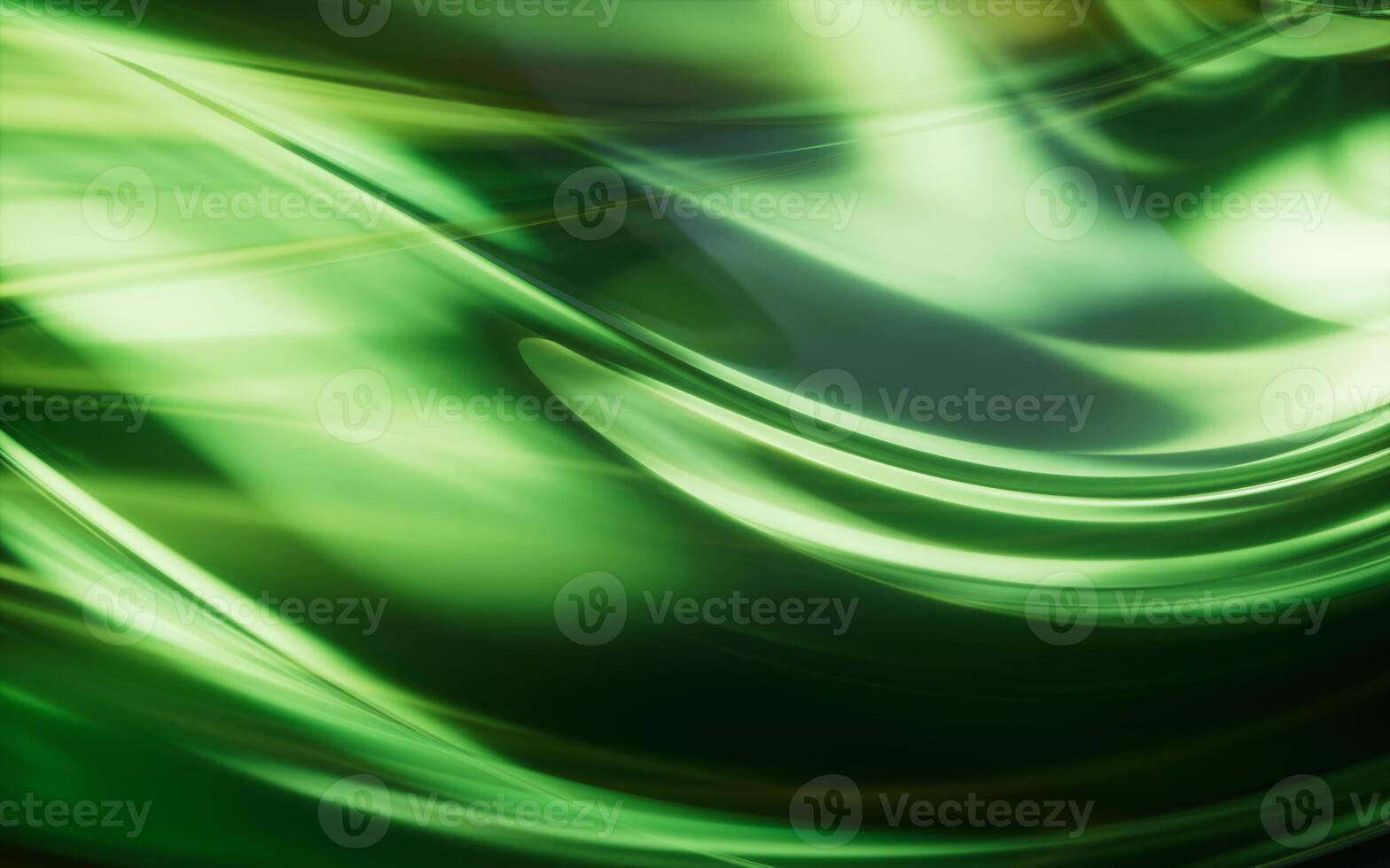 Dark transparent glass curves background, 3d rendering. photo
