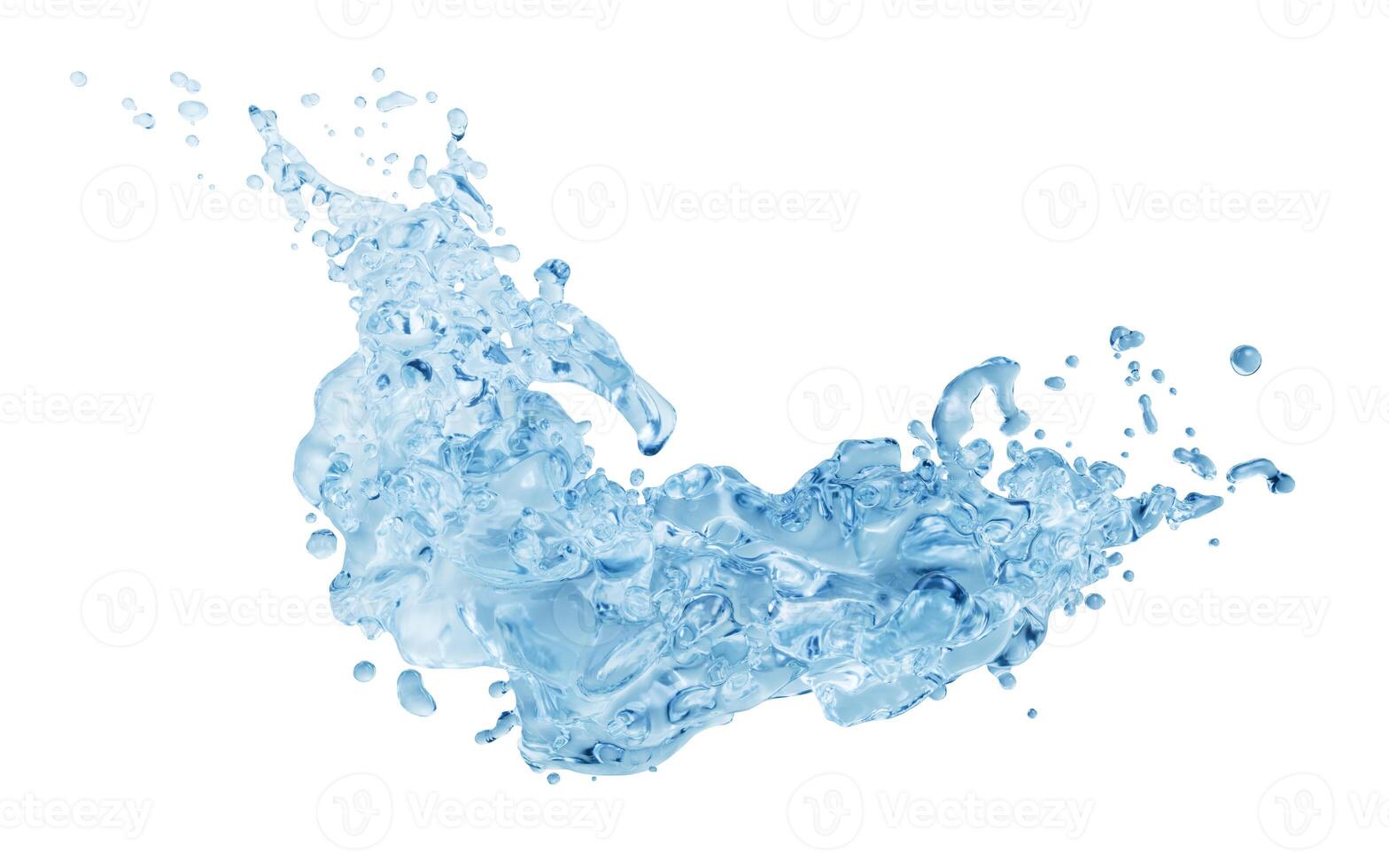 Flowing water liquid background, 3d rendering. photo