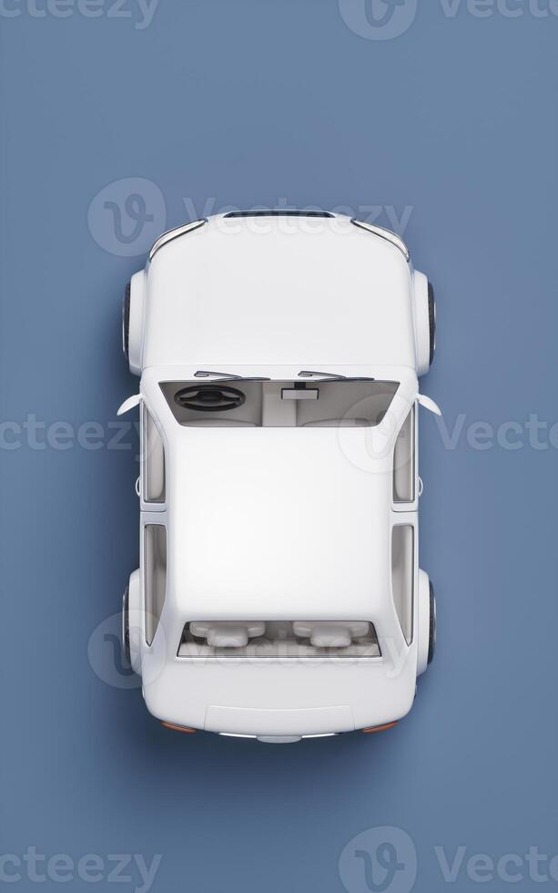 Realistic 3D style automobile car, 3d rendering. photo