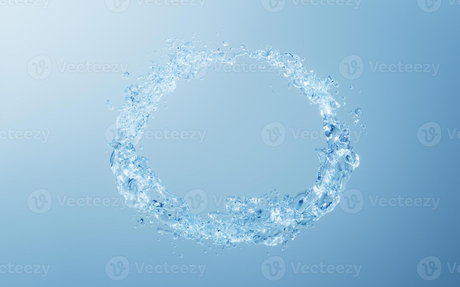 Flowing water liquid background, 3d rendering. photo