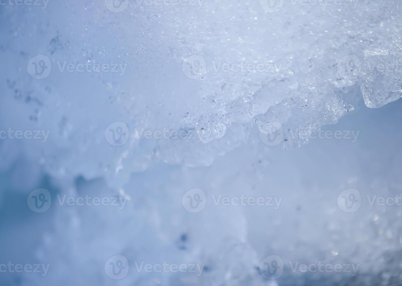 Fresh clean snow surface in a winter day photo