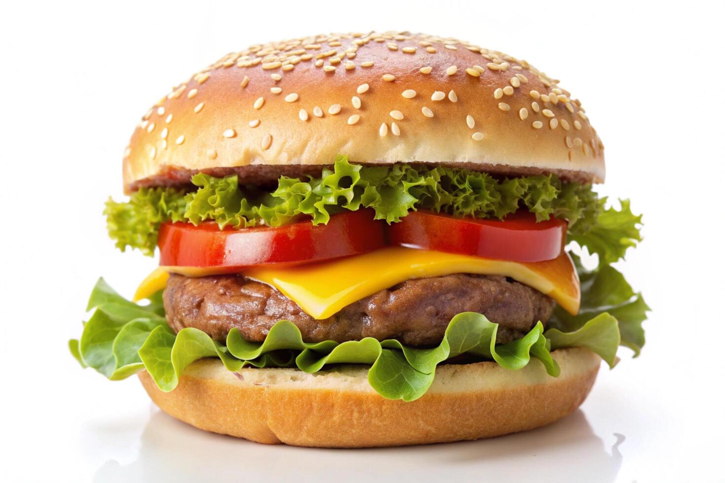 Burger photo isolated on clean background