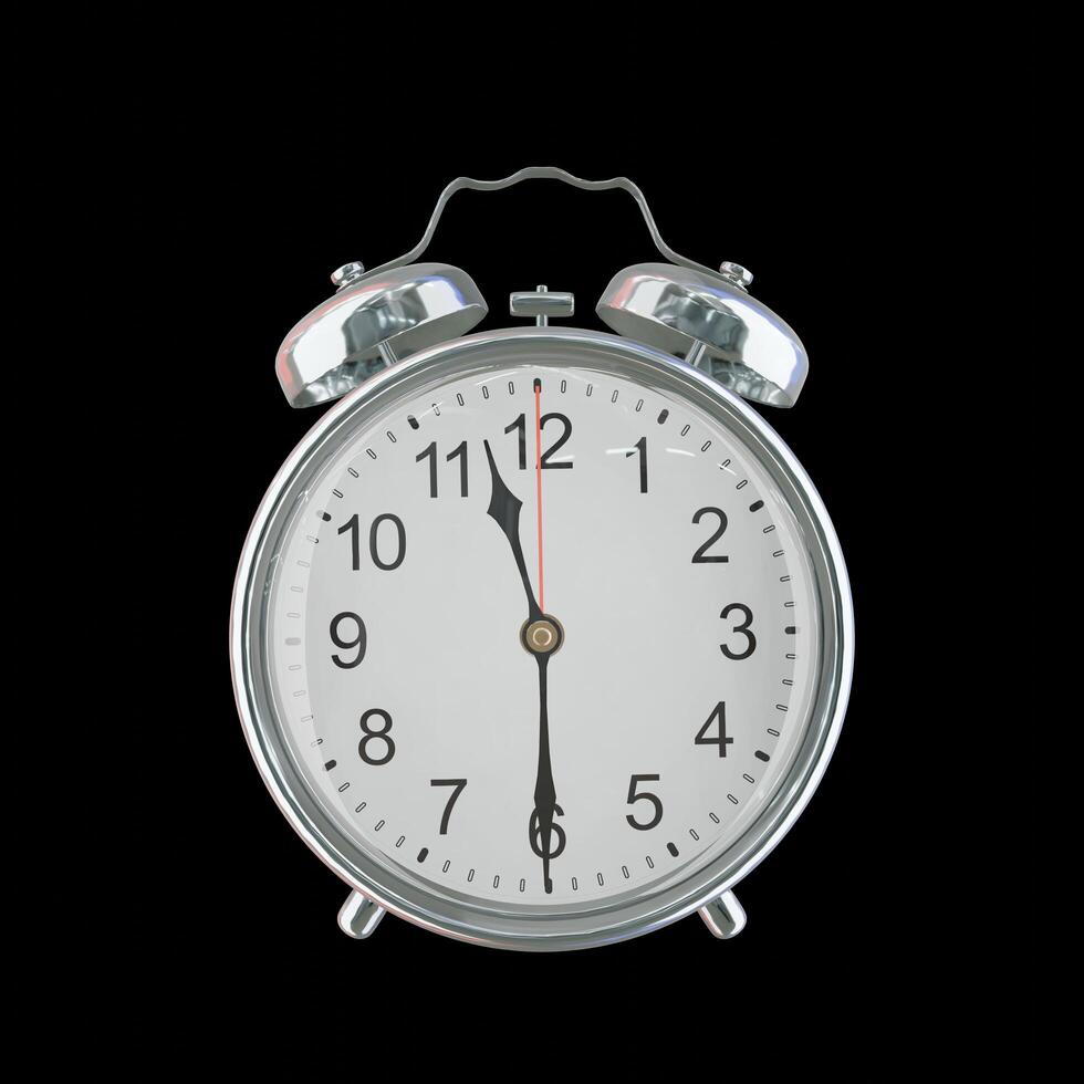 11h 30m PM or AM Vintage Steel Alarm Clock photo