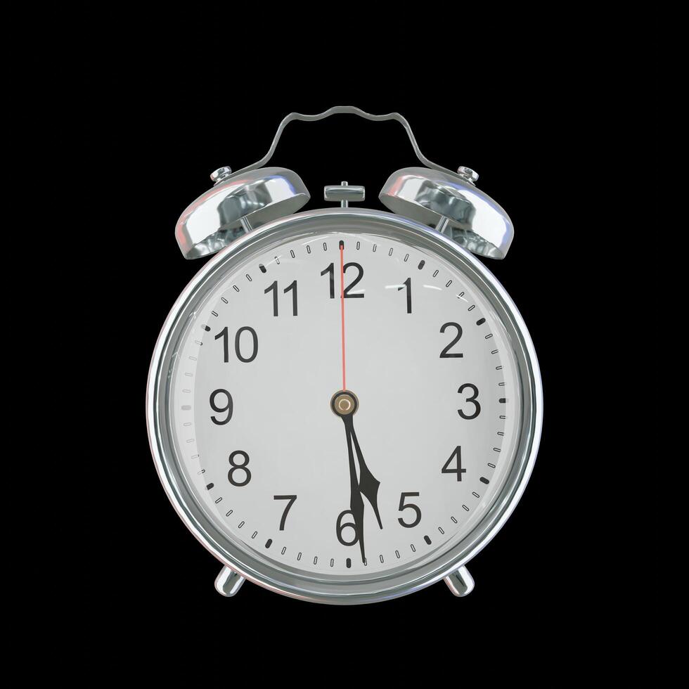 5h 29m PM or AM Vintage Steel Alarm Clock photo
