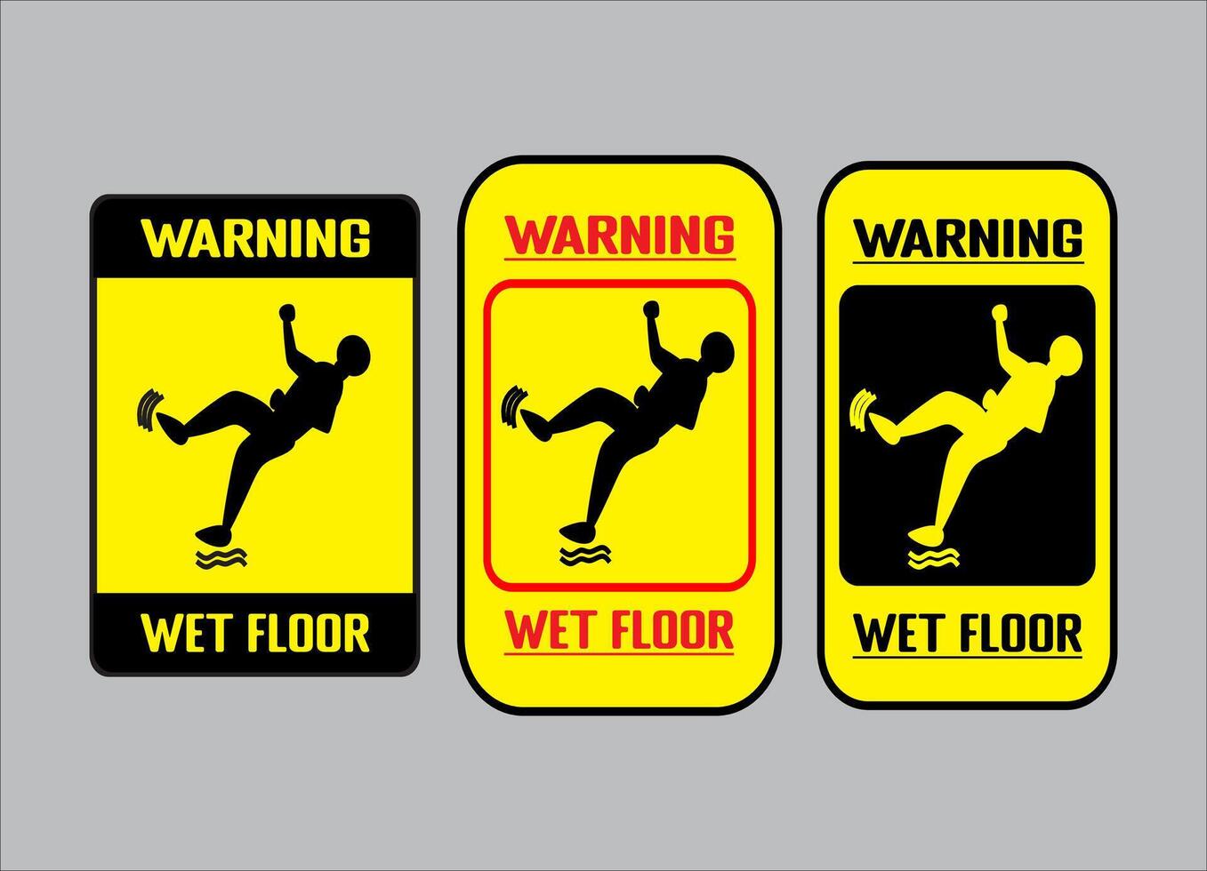 Wet floor Sign vector