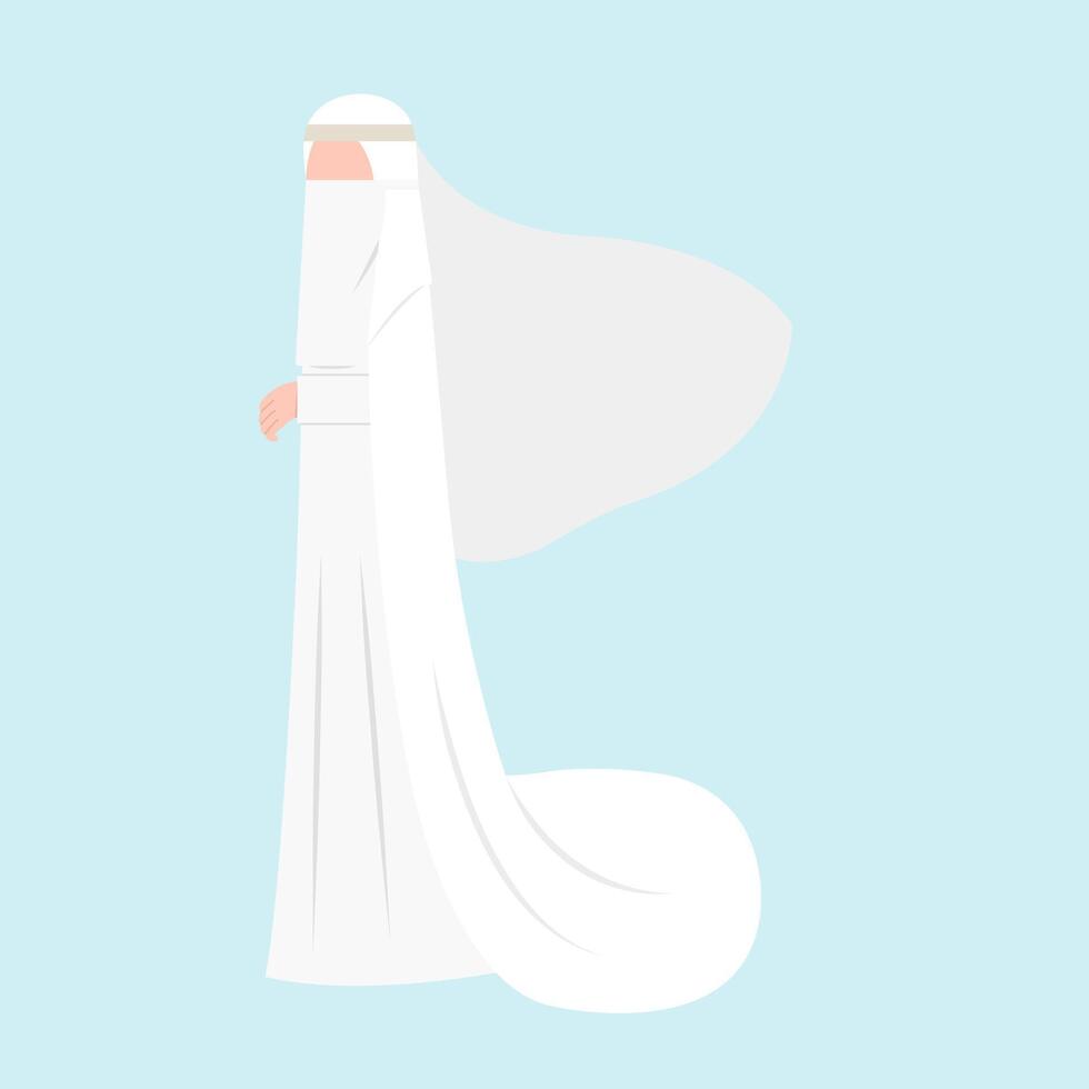 Illustration Of Muslim Wedding Bride vector