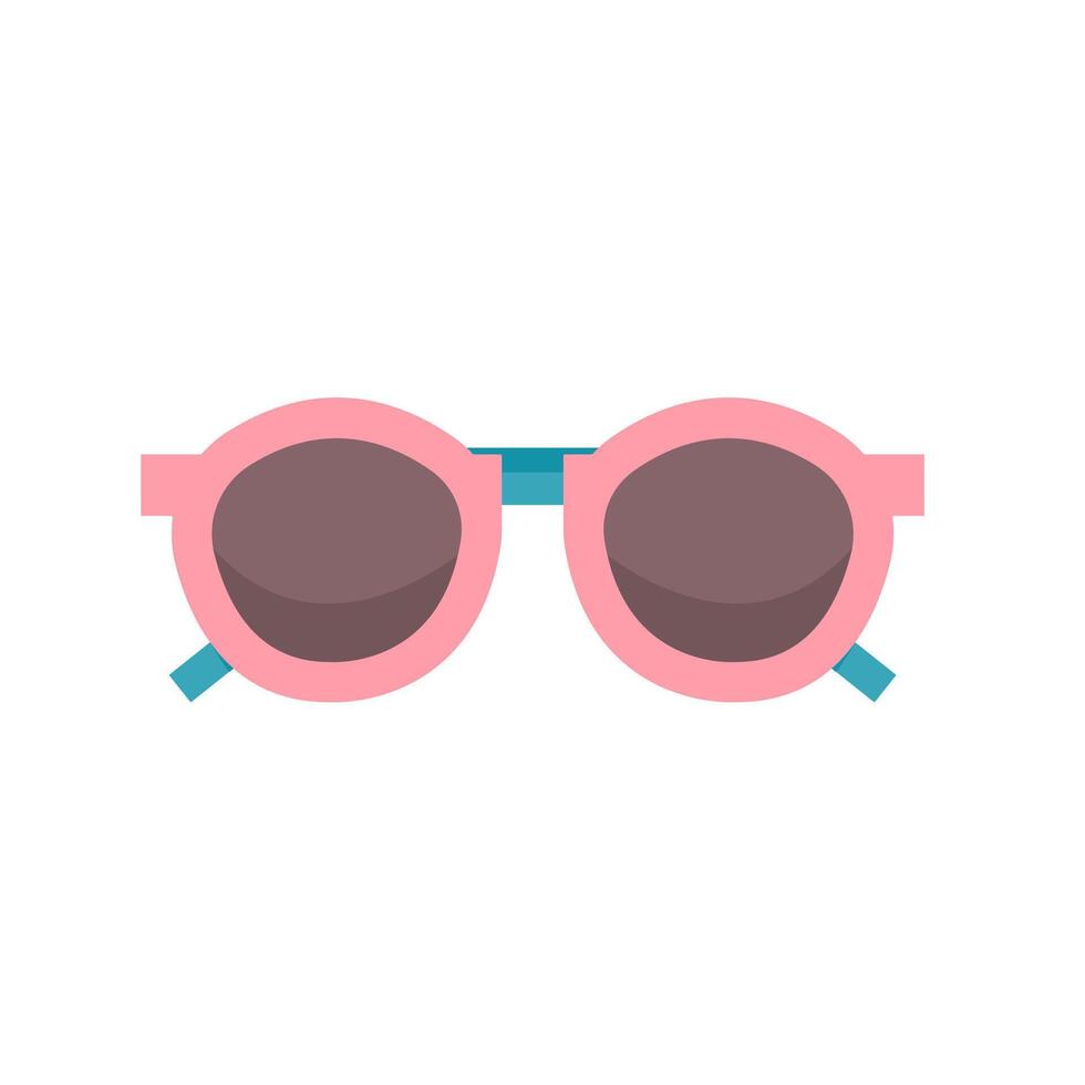Flat Simple Illustration Of Glasses vector