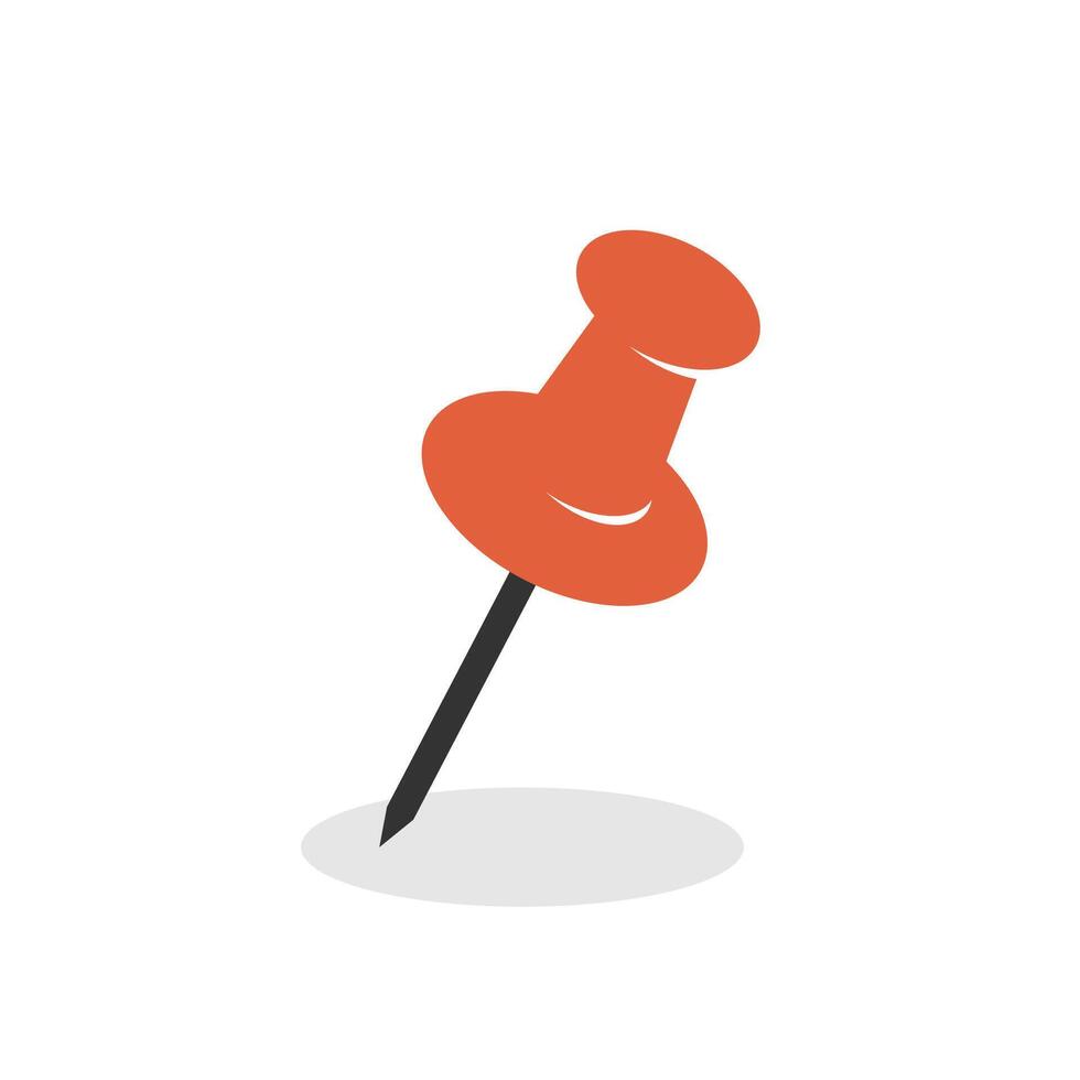 Pushpin icon simple flat style illustration. vector