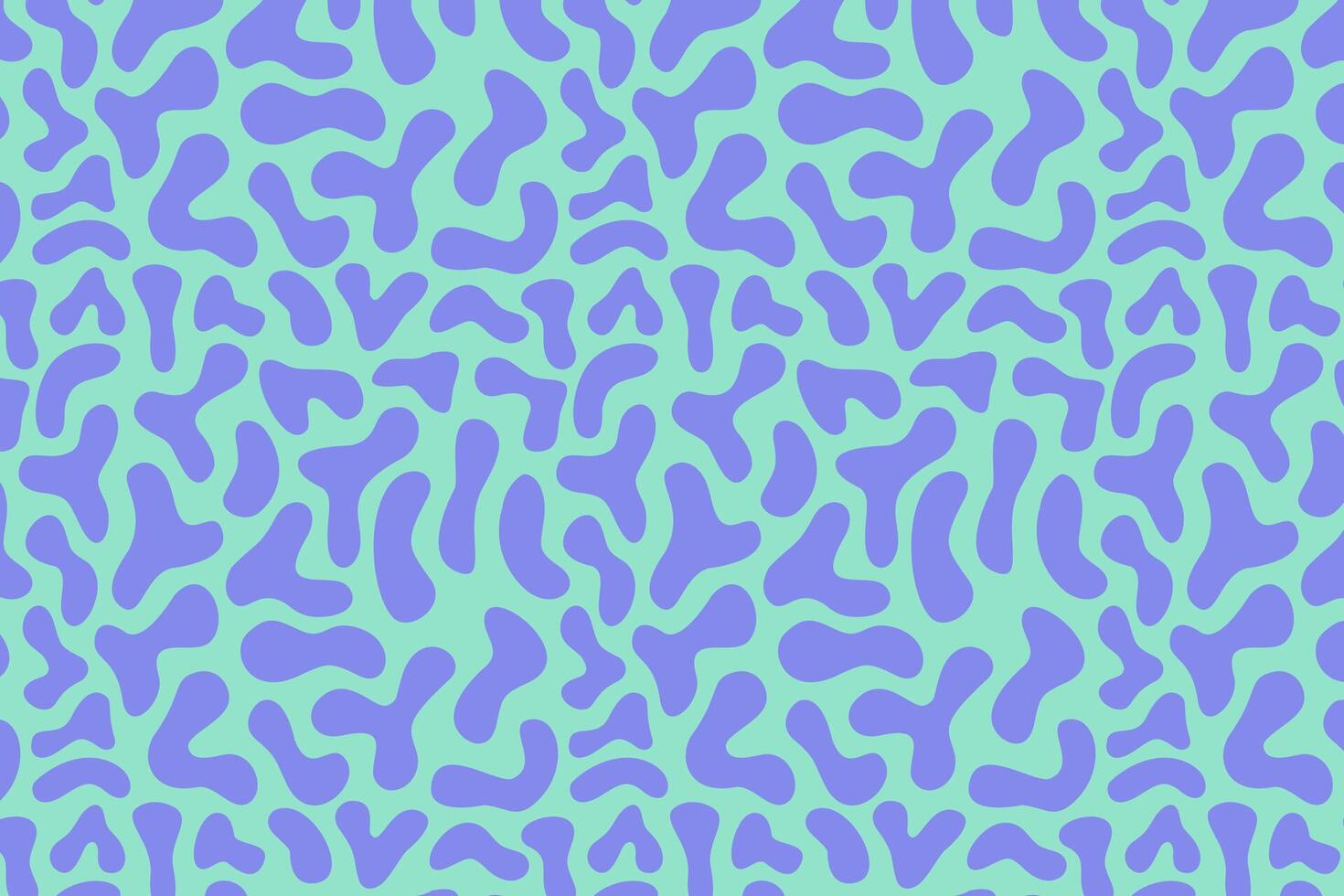 blue liquid abstract seamless pattern. fluid trendy pattern background. doodle chaotic stains, blobs, blots, worms, squiggly bold line, splashes illustration pattern for print wrapping, banner, card. vector