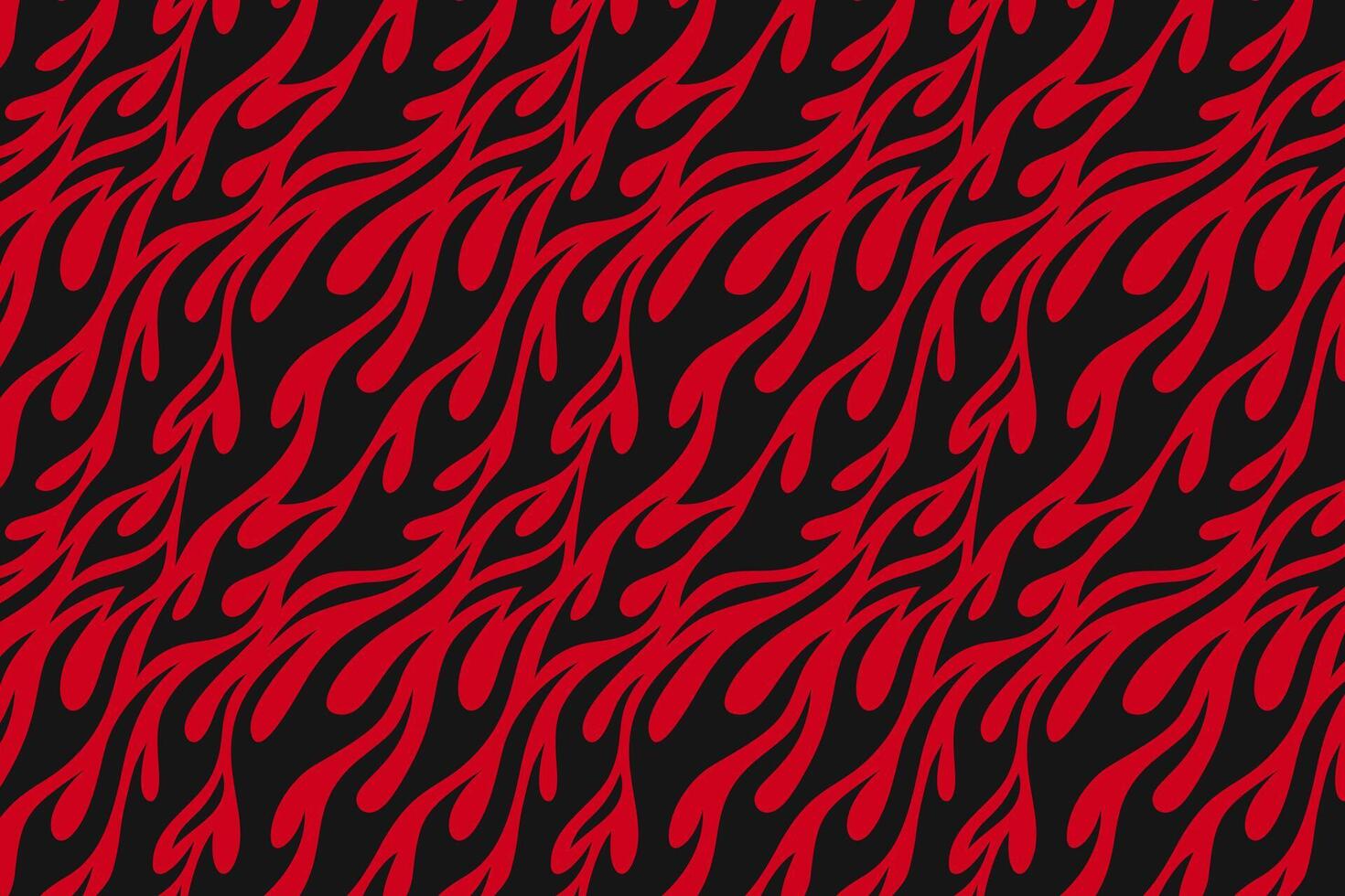 retro red fire seamless pattern for print on textile, wrapping,banner, card. abstract fire pattern on black background. old school flaming pattern. groovy flame seamless pattern vector