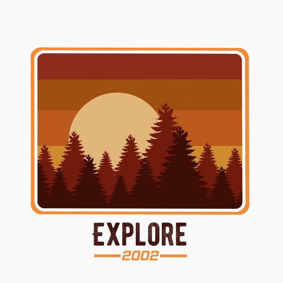 forest in california perfect for print, apparel vector