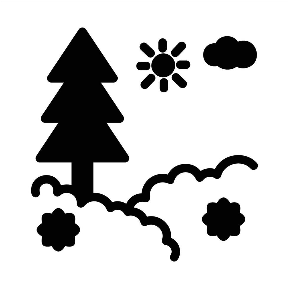 woodland in flat design style vector