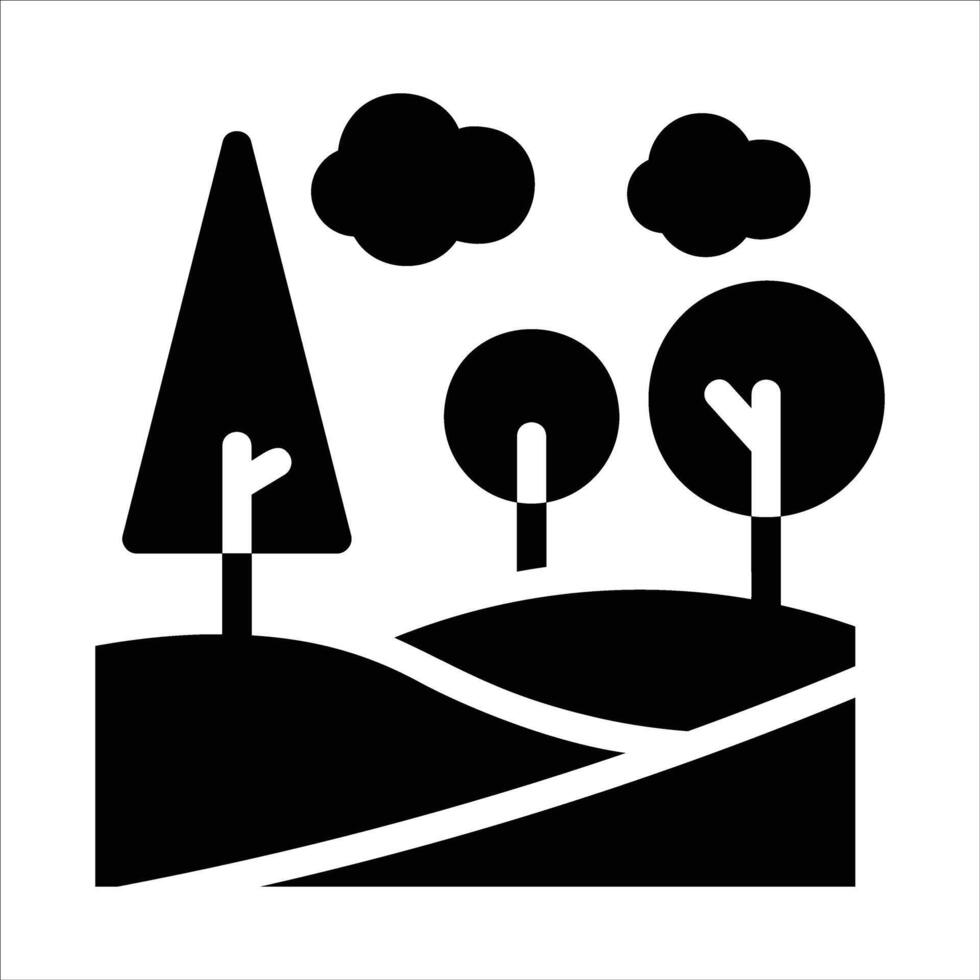 landscape in flat design style vector