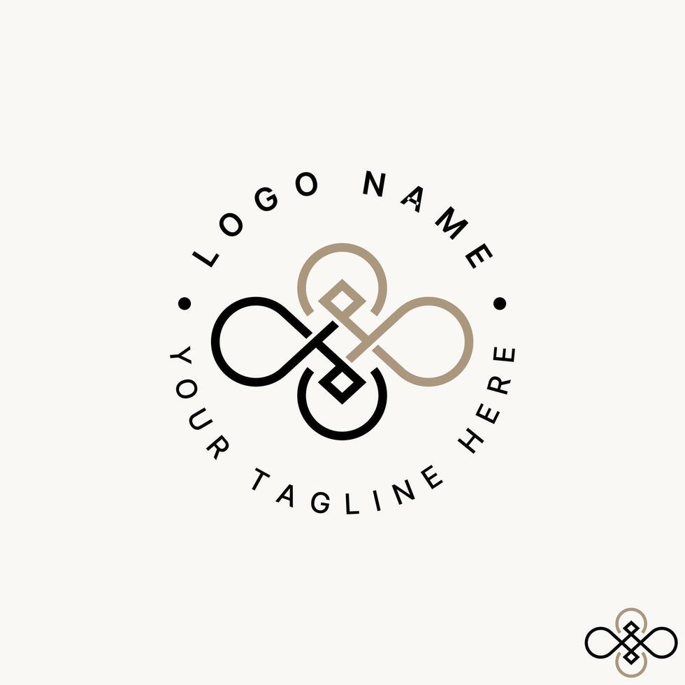 Logo design graphic concept creative abstract premium stock circle line art tile motif pattern luxury elegant. Related to textile vintage fancy vector