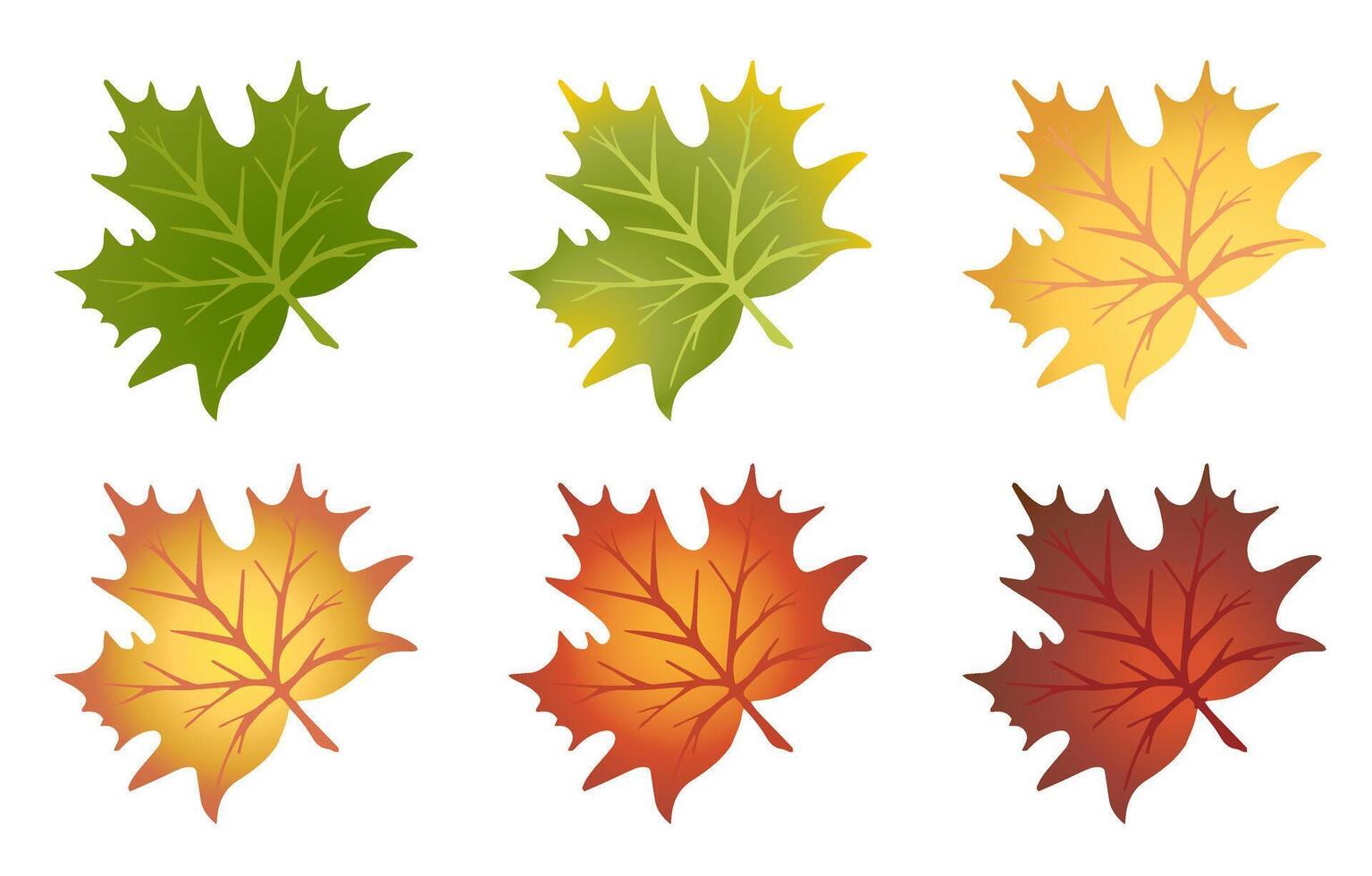 Realistic Falling Autumn Leaves. Simple fashionable design Forest autumn Maple leaves flat style. Bright concept for modern invitation cards, posters, banners, advertising for Thanksgiving Day. vector