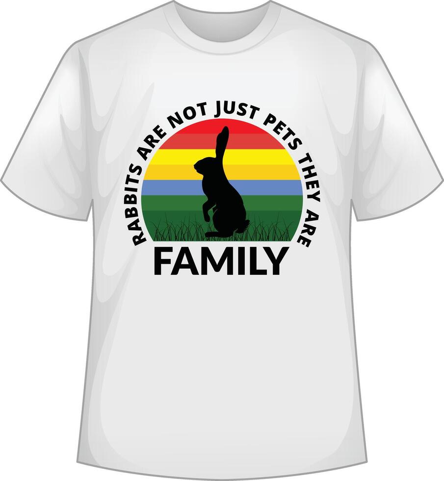 Rabbits are not just pets they are family vector