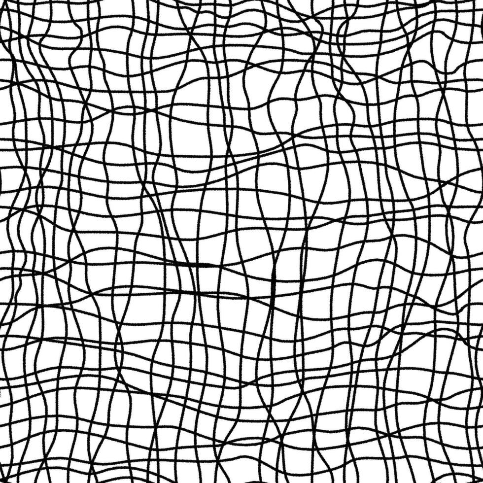 Abstract ink wavy lines seamless pattern. Stripe texture with textured irregular lines. Great for textile, fabric, wallpaper, wrapping, scrapbook and packaging vector