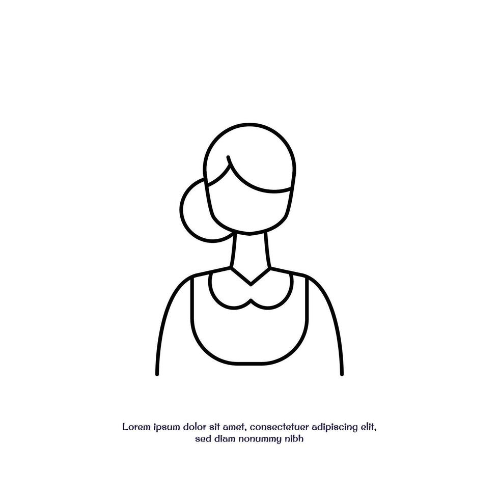 maid thin outline icon design good for web or mobile app vector