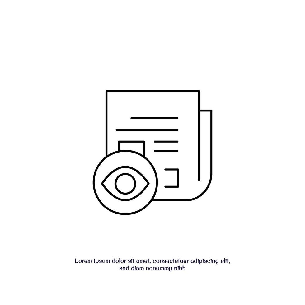 uncensored news thin outline icon design good for web or mobile app vector