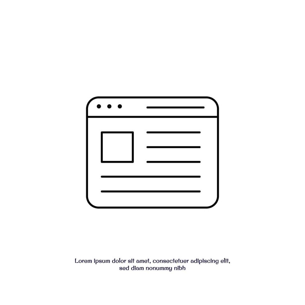 landing page thin outline icon design good for web or mobile app vector