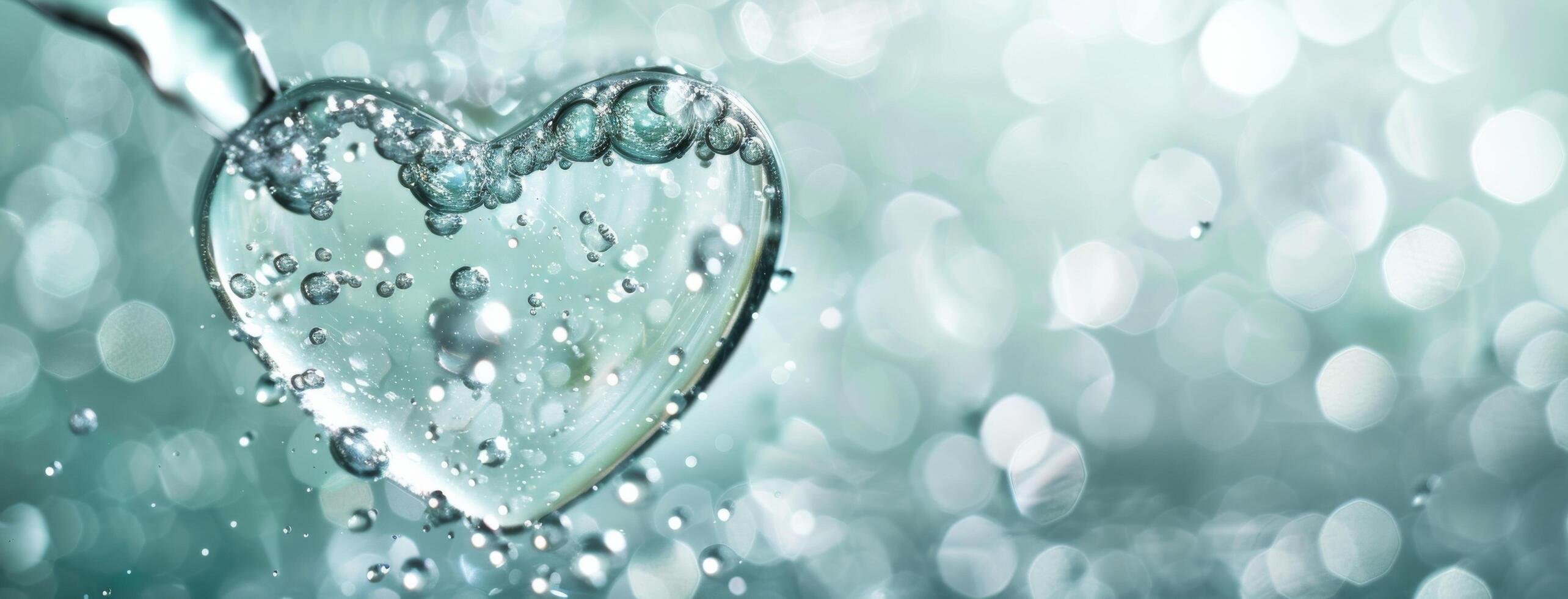 Water Droplet Splashing Amidst Colorful Bokeh Background photo