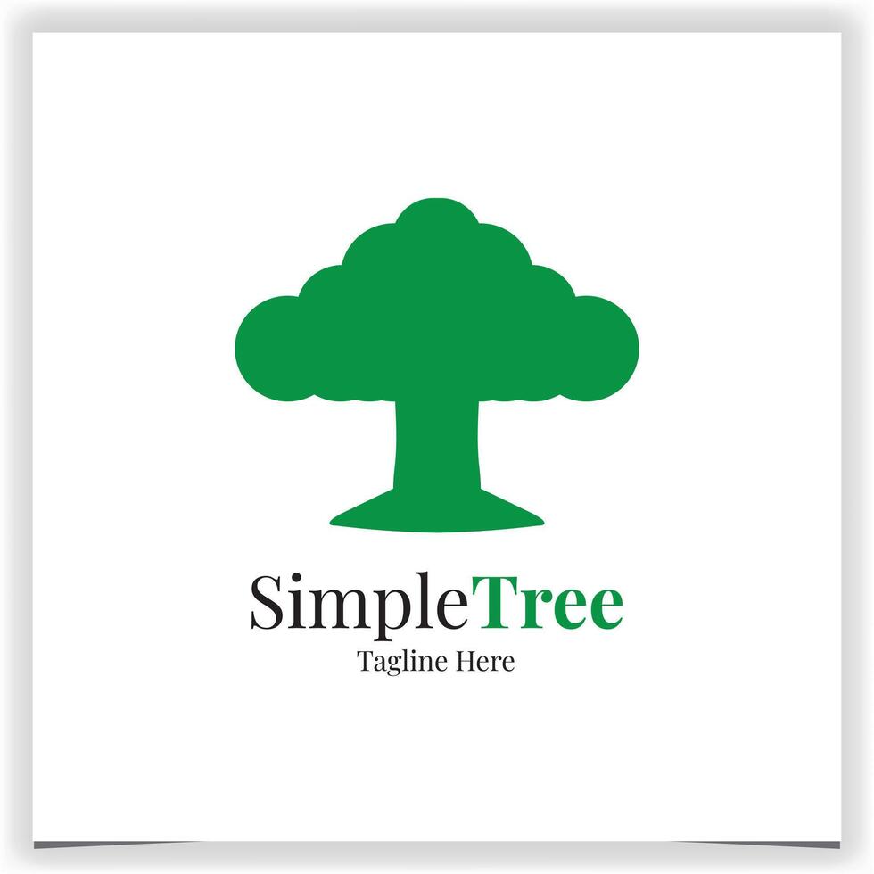 simple tree flat design template vector