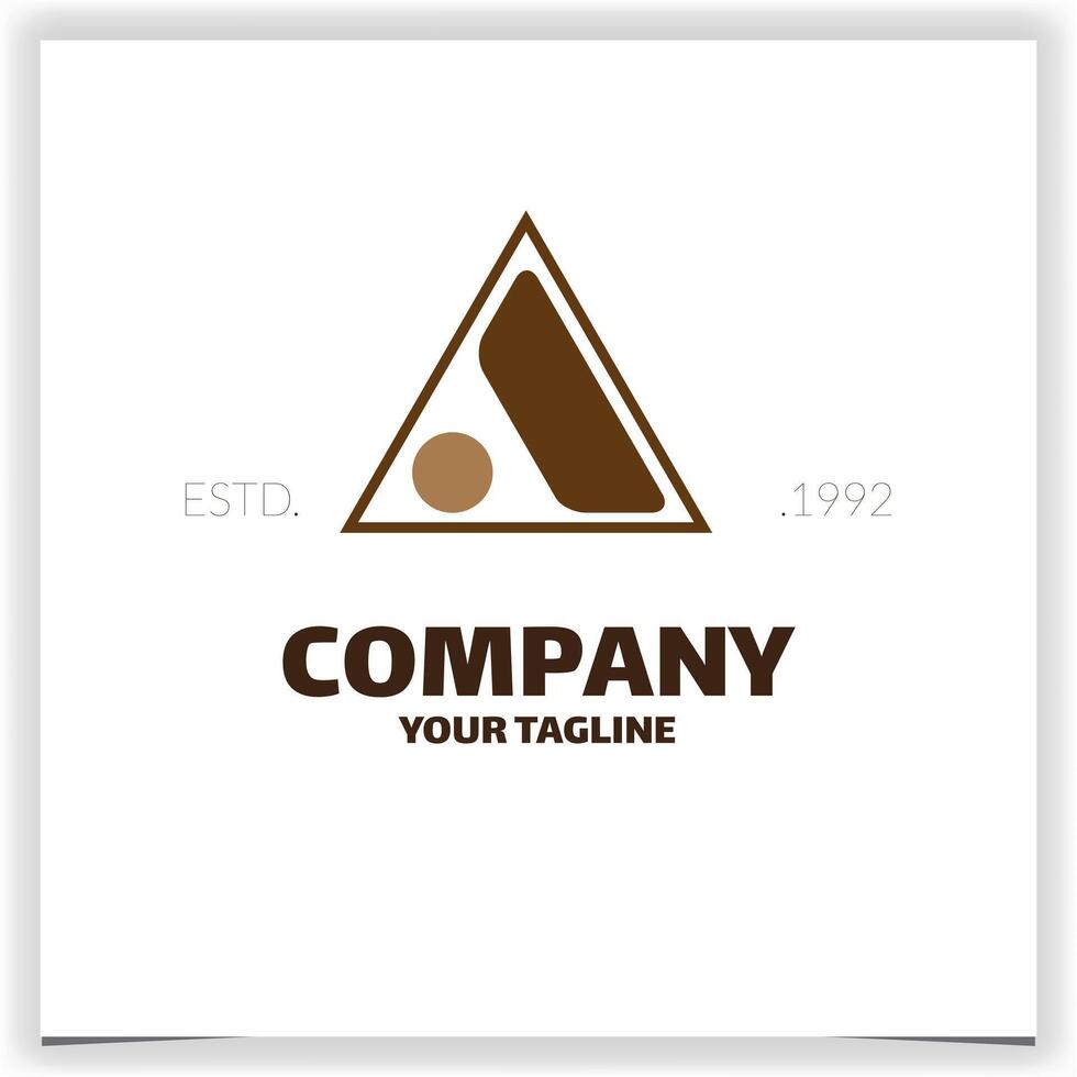 Letter a triangle logo design design template vector